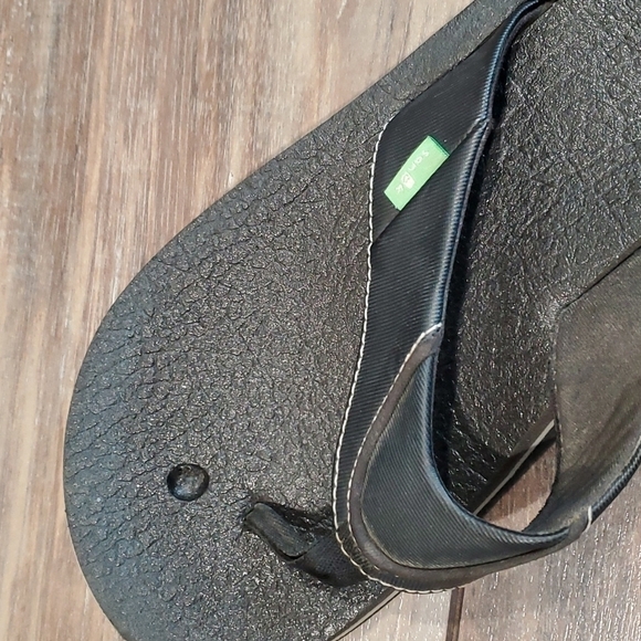 Sanuk Mens Sandals Flip Flops Outdoor Flats sz 12 shoes - Picture 8 of 10